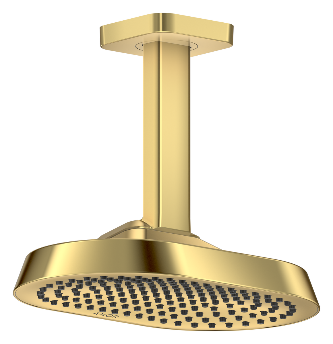 Axor ShowerSphere 1.5 GPM 250 1-Jet Ceiling Connection Polished Gold Optic Showerhead
