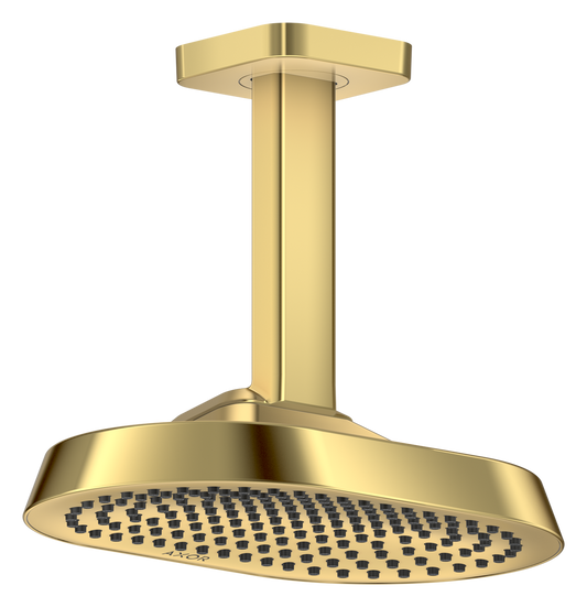 Axor ShowerSphere 1.5 GPM 250 1-Jet Ceiling Connection Polished Gold Optic Showerhead
