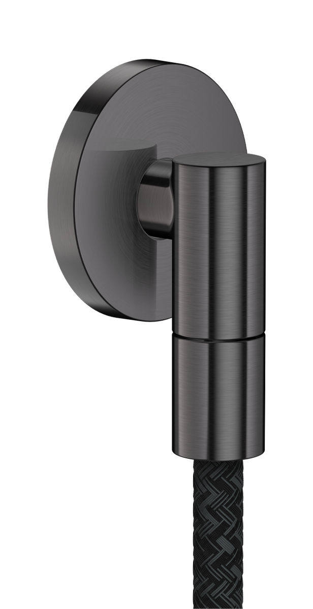 Axor Wall Outlet Fine Round Brushed Black Chrome With Check Valve