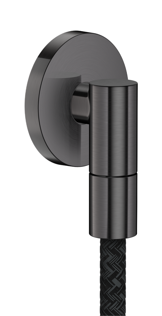 Axor Wall Outlet Fine Round Brushed Black Chrome With Check Valve