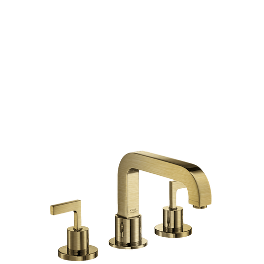 Axor Citterio 5 GPM 3-Hole Lever Handles Brushed Gold Optic Roman Tub Set Trim