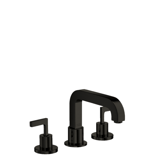 Axor Citterio 5 GPM 3-Hole Lever Handles Brushed Black Chrome Roman Tub Set Trim