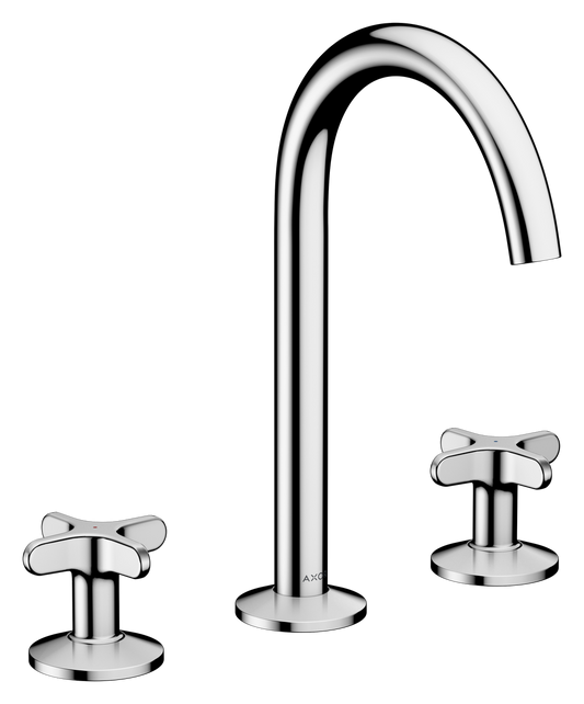 Axor One 1.2 GPM 170 Cross Handles 120-Degree Swivel Range Chrome Widespread Faucet