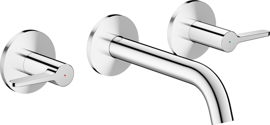 Axor One 1.2 GPM 160 Lever Handles Widespread Chrome Wall Mounted Faucet