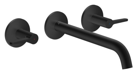 Axor One 5.3 GPM Lever Handle Wall Mounted Matte Black Tub Filler