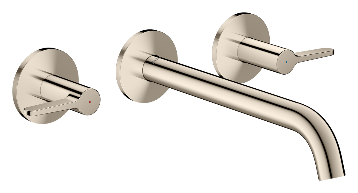 Axor One 5.3 GPM Lever Handle Wall Mounted Polished Nickel Tub Filler