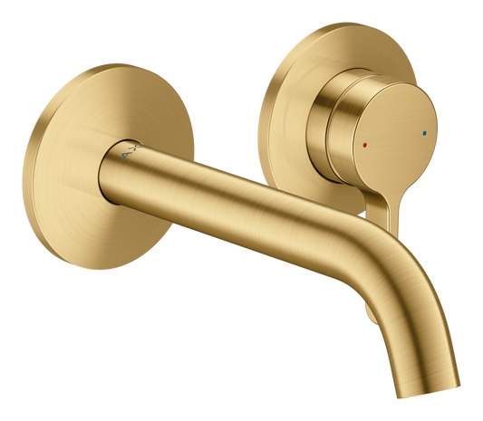 Axor One 1.2 GPM 160 Single Lever Handle Brushed Gold Optic Wall Mounted Faucet