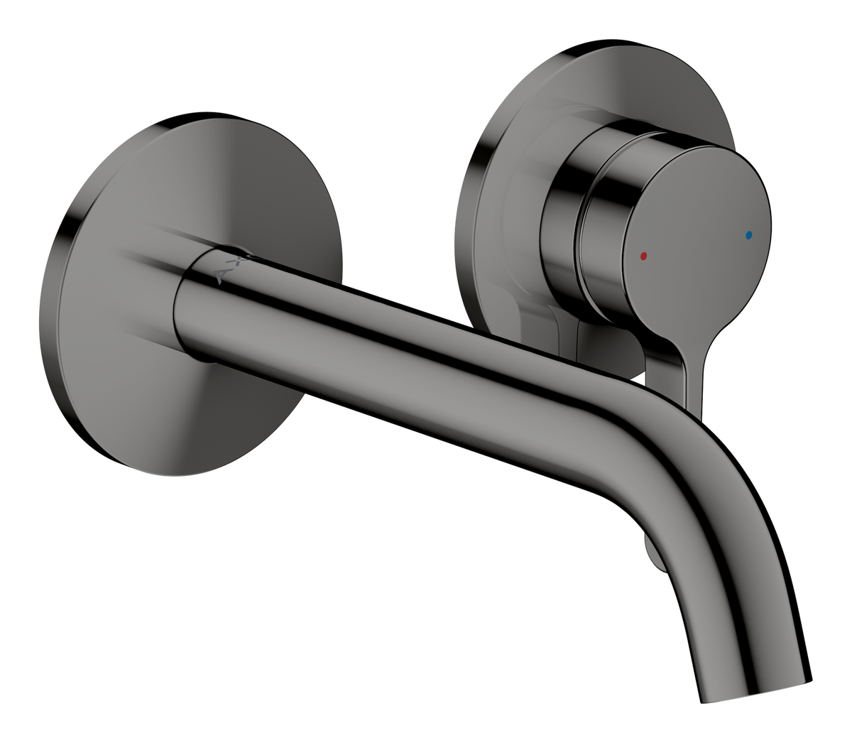 Axor One 1.2 GPM 160 Single Lever Handle Polished Black Chrome Wall Mounted Faucet