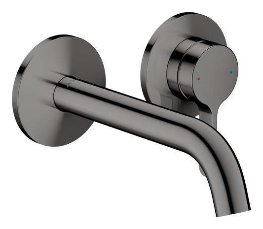 Axor One 1.2 GPM 160 Single Lever Handle Polished Black Chrome Wall Mounted Faucet
