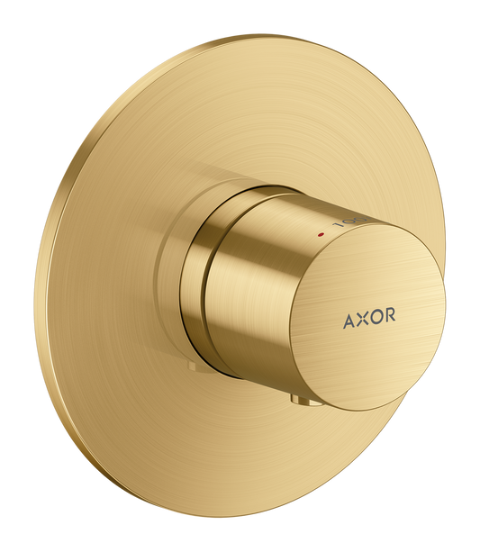 Axor One Brushed Gold Optic Thermostatic Trim