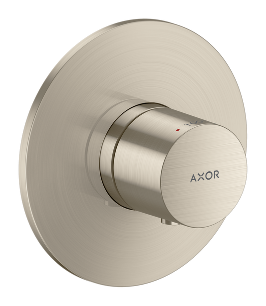 Axor One Brushed Nickel Thermostatic Trim