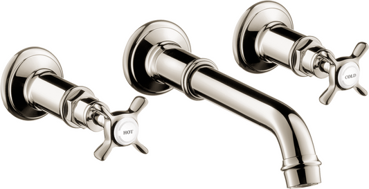 Axor Montreux 1.2 GPM Cross Handles Wall Mounted Polished Nickel Widespread Faucet Trim
