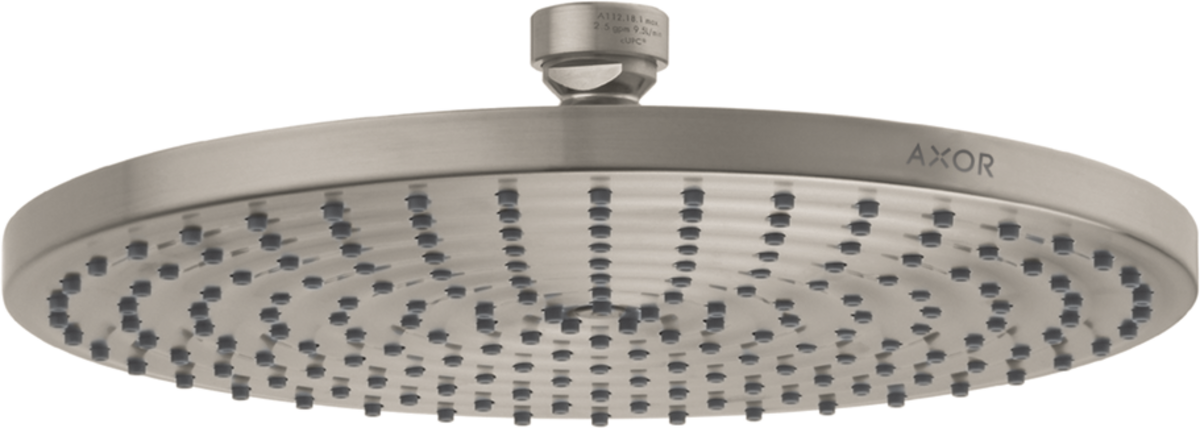 Axor Starck 2.5 GPM 240 1-Jet Brushed Nickel PowderRain Showerhead