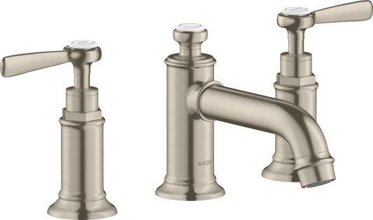 Axor Montreux 1.2 GPM Lever Handles Brushed Nickel Widespread Faucet With Pop-Up Drain