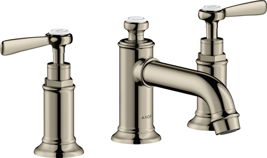 Axor Montreux 1.2 GPM Lever Handles Polished Nickel Widespread Faucet With Pop-Up Drain