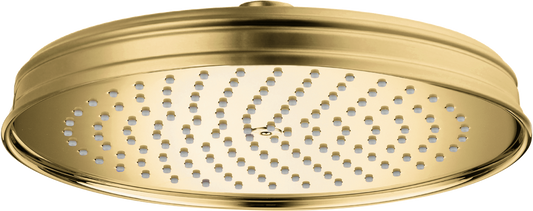 Axor Montreux 10" 2.5 GPM 240 1-Jet Brushed Gold Optic Showerhead