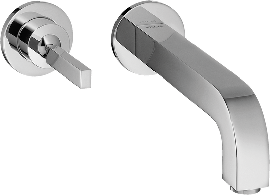 Axor Citterio 1.2 GPM Single Handle Wall Mounted Chrome Faucet Without Pop-Up Drain