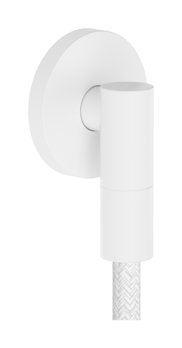 Axor Wall Outlet Fine Round Matte White With Check Valve