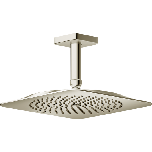 Axor Citterio C 2.5 GPM 1-Jet 270 Square Polished Nickel Showerhead With Ceiling Connection