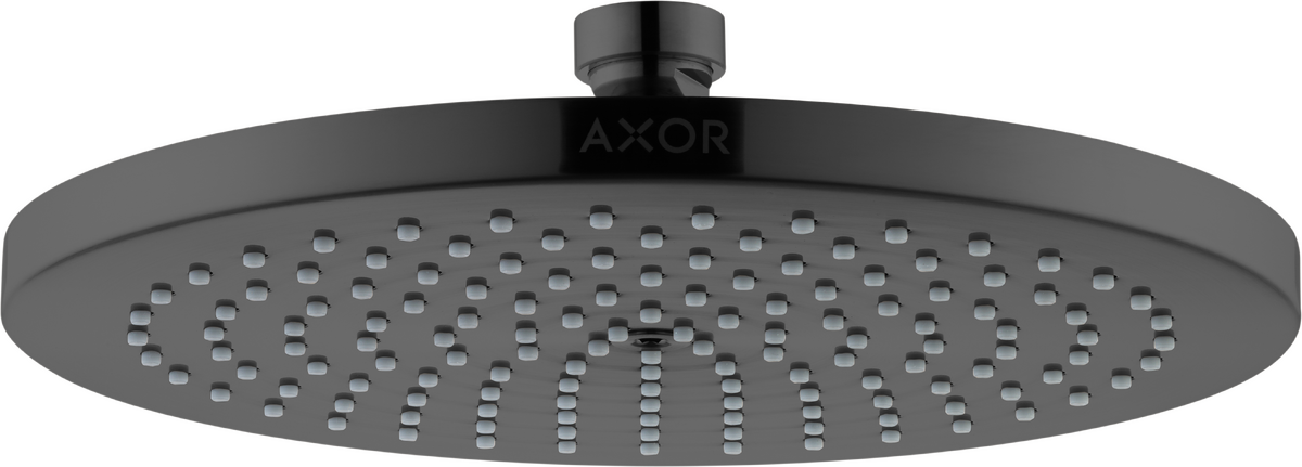 Axor Starck 1.75 GPM 240 1-Jet Polished Black Chrome Rain Showerhead