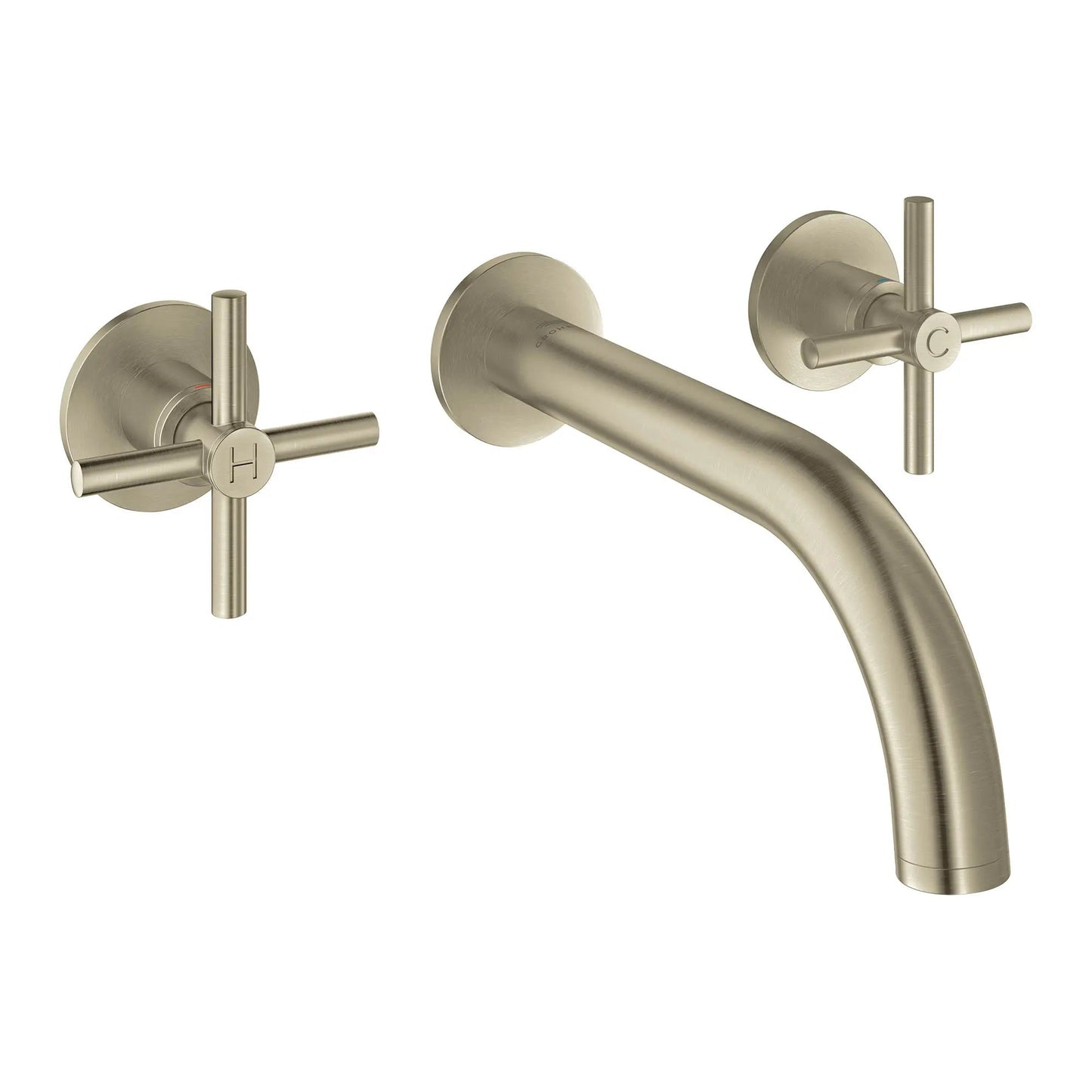 Grohe Atrio 8" 1.2 GPM Two-Handle Wall Mount Brushed Nickel Infinity Faucet