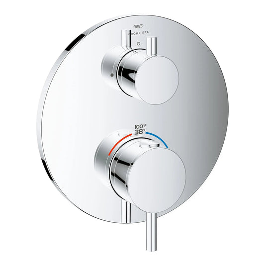 Grohe Atrio Dual Function 2-Handle StarLight Chrome Thermostatic Valve Trim