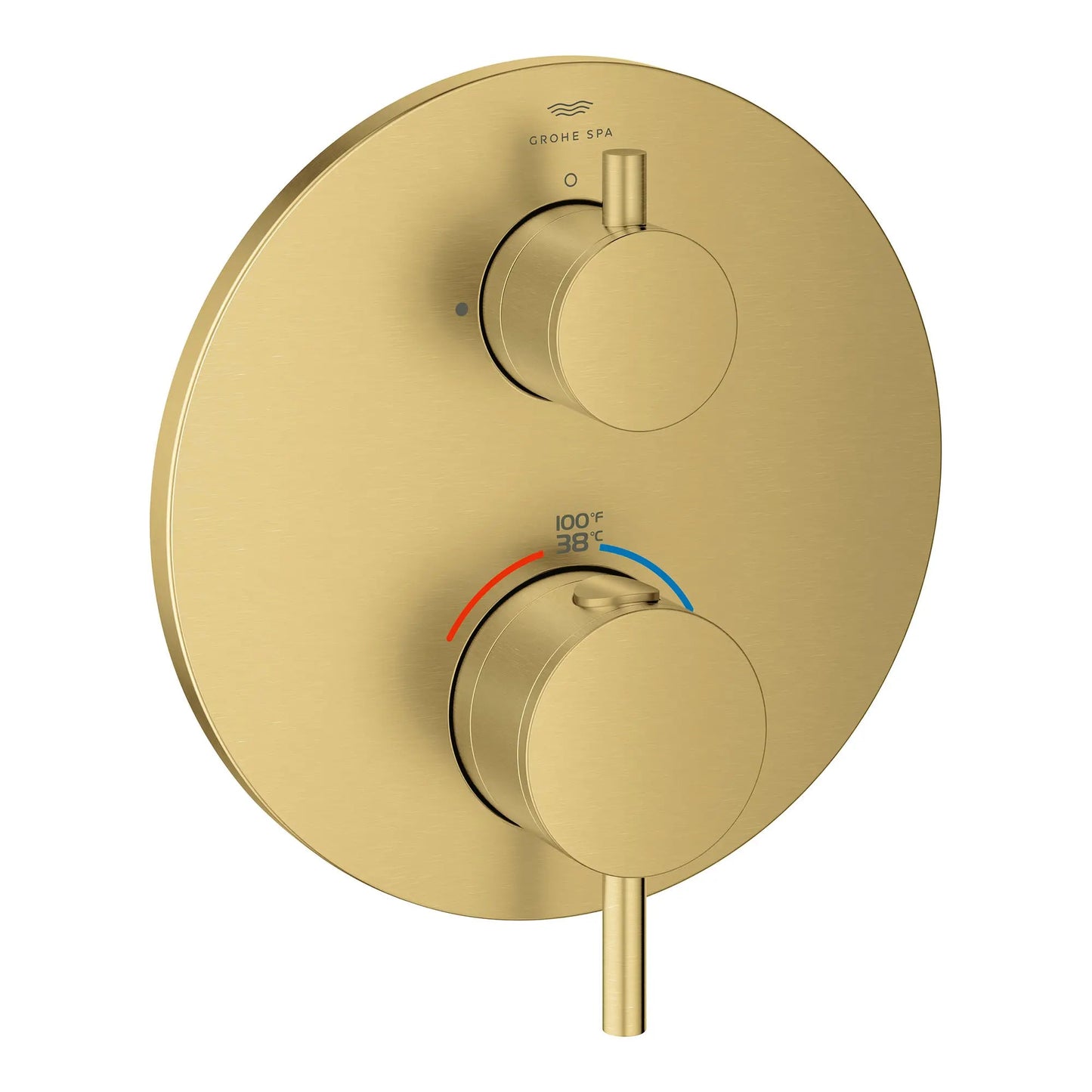 Grohe Atrio Dual Function 2-Handle Brushed Cool Sunrise Thermostatic Valve Trim