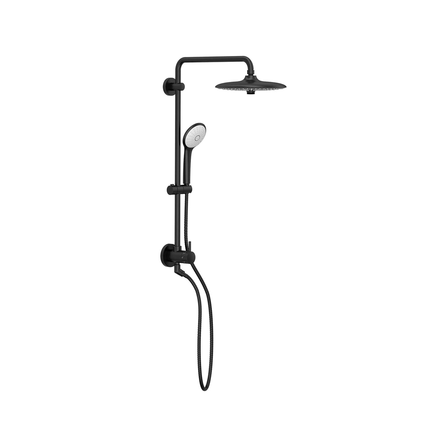 Grohe Tempesta 2.5 GPM 3-Spray Shower Head and Hand Shower Matte Black 260 Shower System