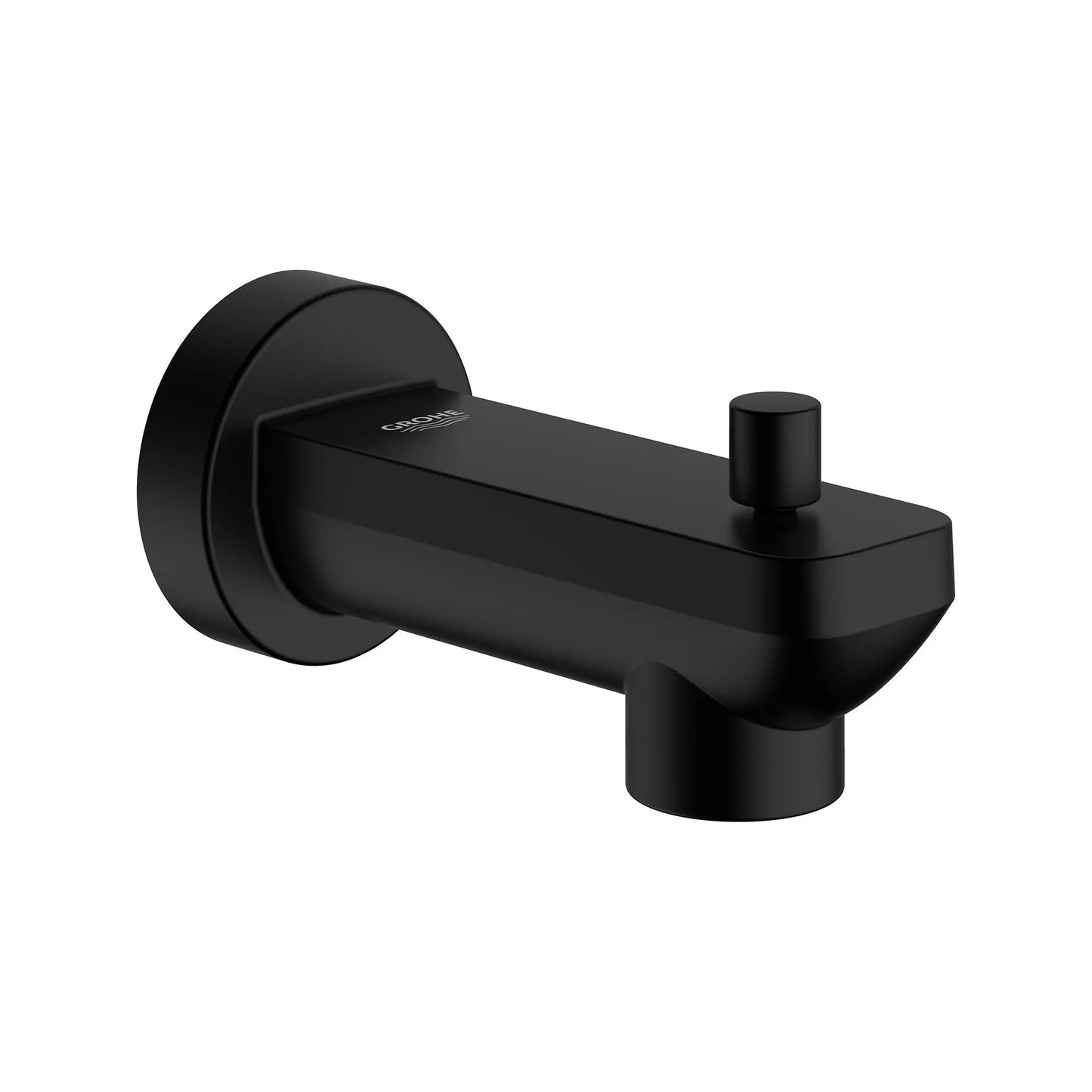 Grohe Lineare Metal Construction Matte Black Wall Mount Diverter Tub Spout