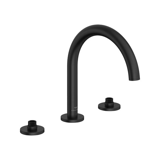 Grohe Atrio 3-Hole 2-Handle Matte Black Deck Mount Roman Tub Faucet Without Handles