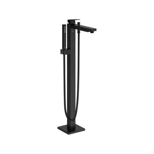 Grohe Eurocube® Single-Handle Matte Black Freestanding Tub Faucet With 1.75 GPM Hand Shower