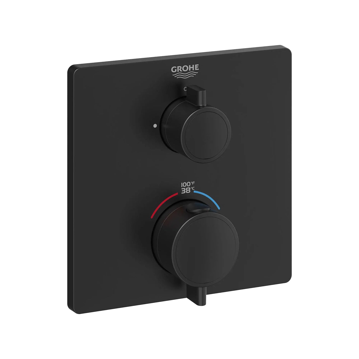 Grohe Grohtherm® Single Function 2-Handle Matte Black Thermostatic Valve Trim