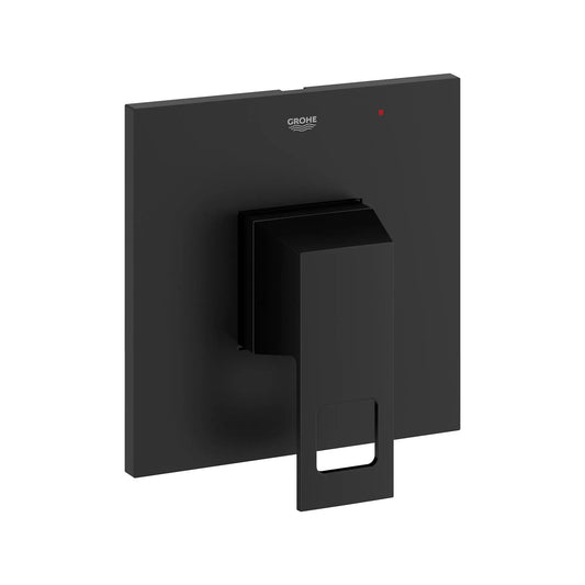 Grohe Eurocube® Pressure Balance Metal Handle and Plate Matte Black Valve Trim With Cartridge