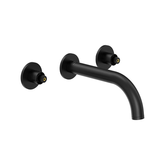 Grohe Atrio 8" 1.2 GPM Two-Handle Wall Mount Matte Black Faucet
