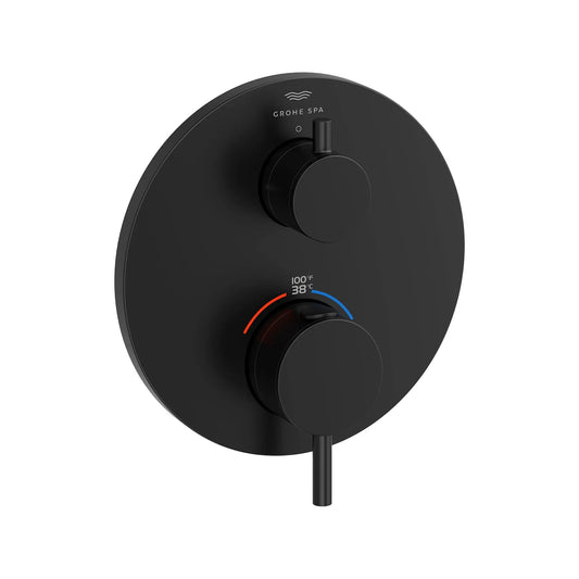 Grohe Atrio Dual Function 2-Handle Matte Black Thermostatic Valve Trim