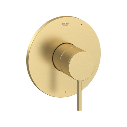 Grohe Atrio Metal Handle and Trim Plate Brushed Cool Sunrise Pressure Balance Valve Trim With Cartridge