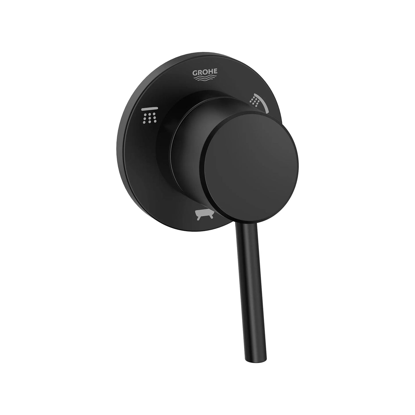 Grohe Concetto™ 3-Way Metal Lever Handle Matte Black Diverter Trim