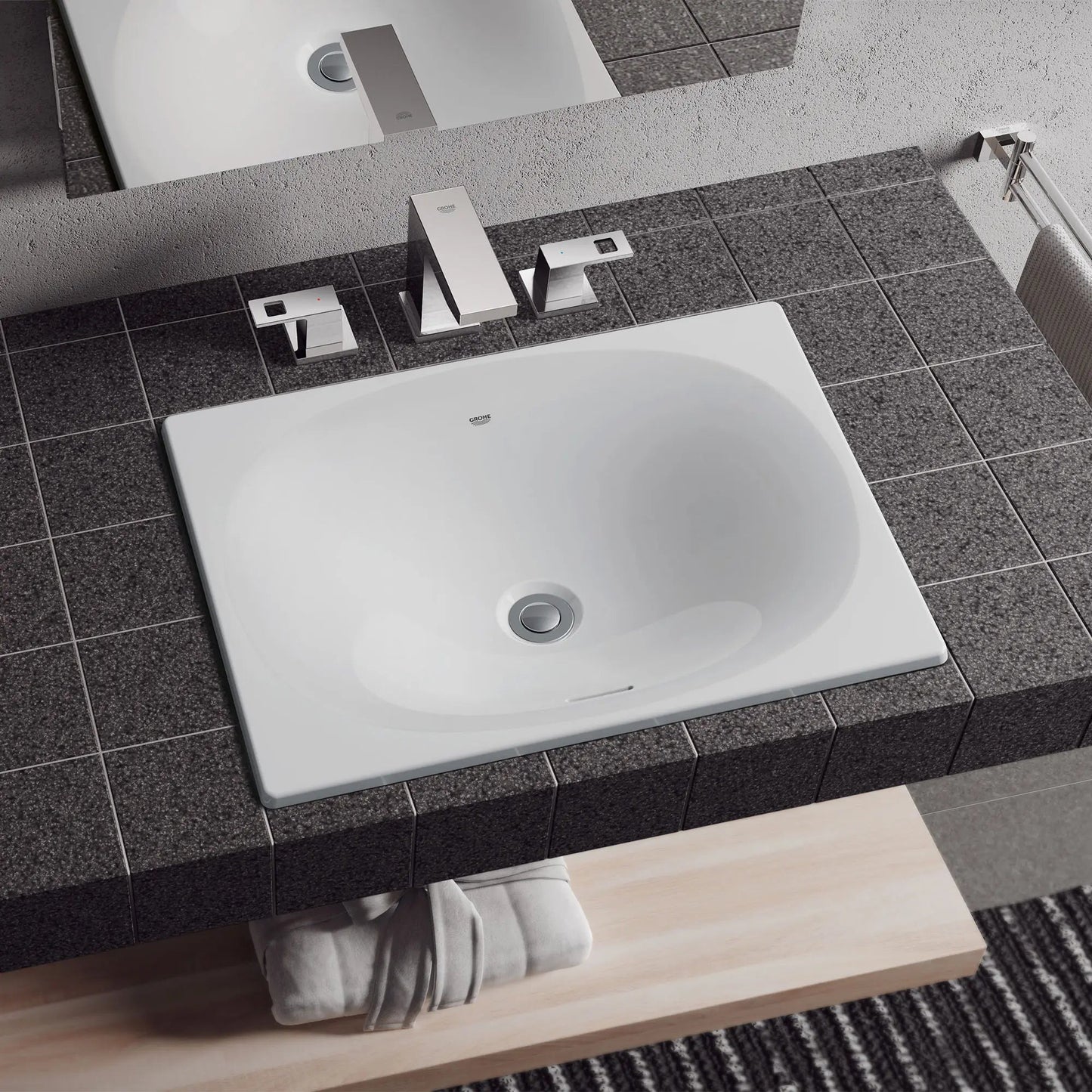 Grohe Eurocube® 21" Alpine White Undermount Bathroom Sink