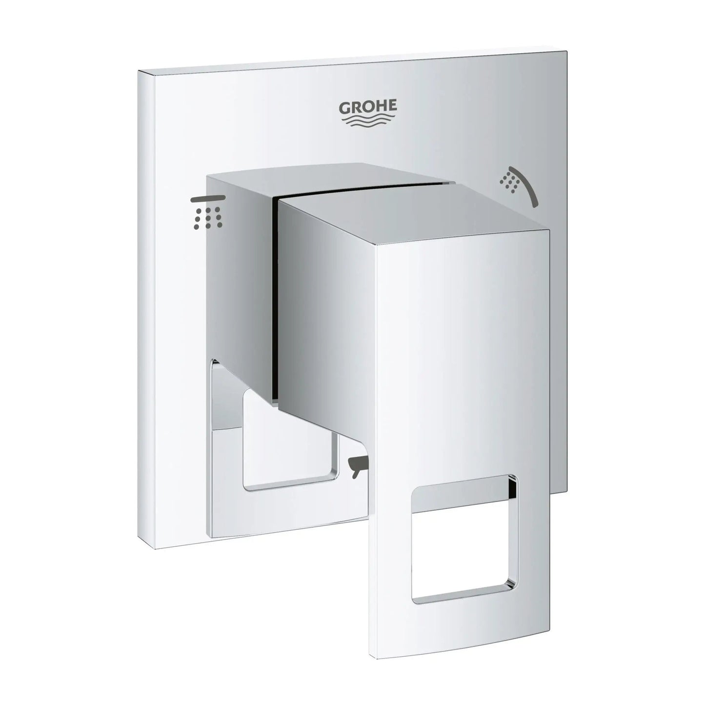 Grohe Eurocube® 3-Way Metal Lever Handle StarLight Chrome Diverter Trim