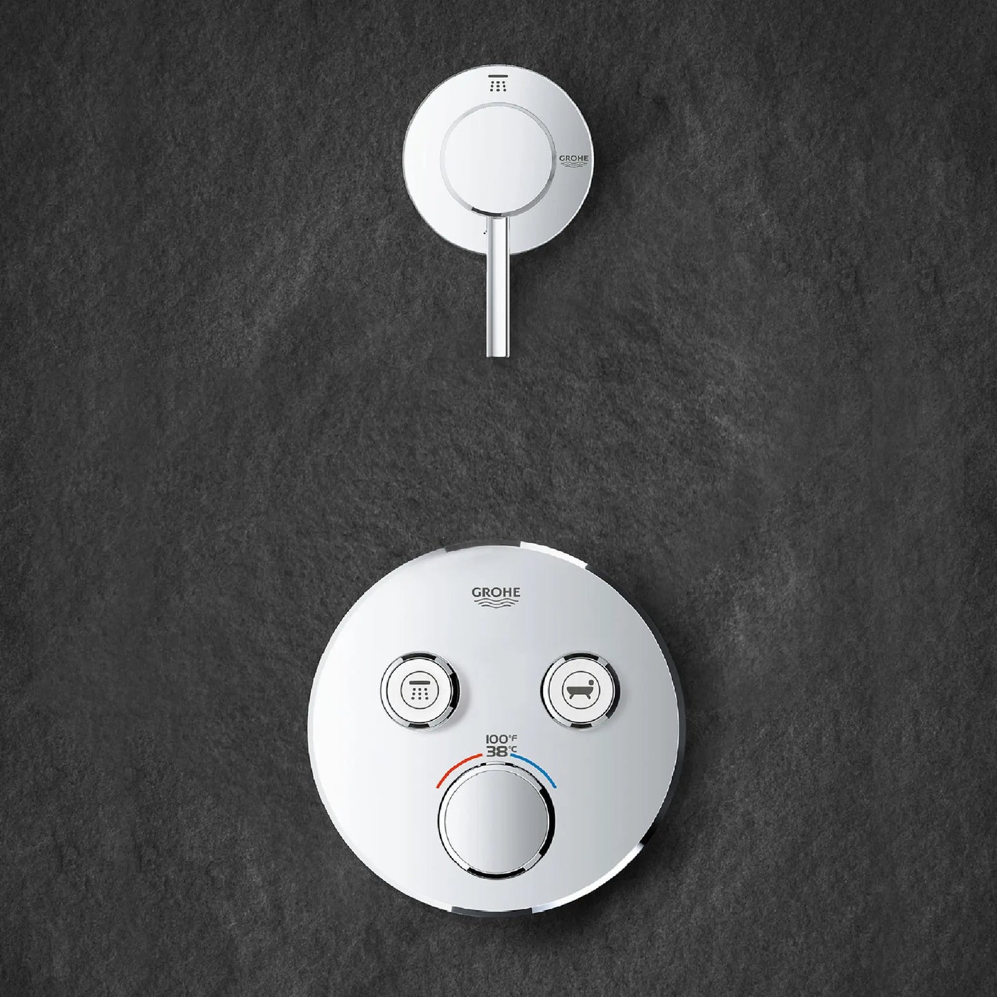 Grohe Grohtherm® SmartControl StarLight Chrome Dual Function Thermostatic Valve Trim