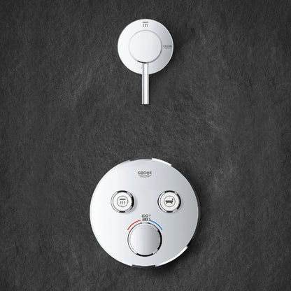 Grohe Grohtherm® SmartControl StarLight Chrome Dual Function Thermostatic Valve Trim