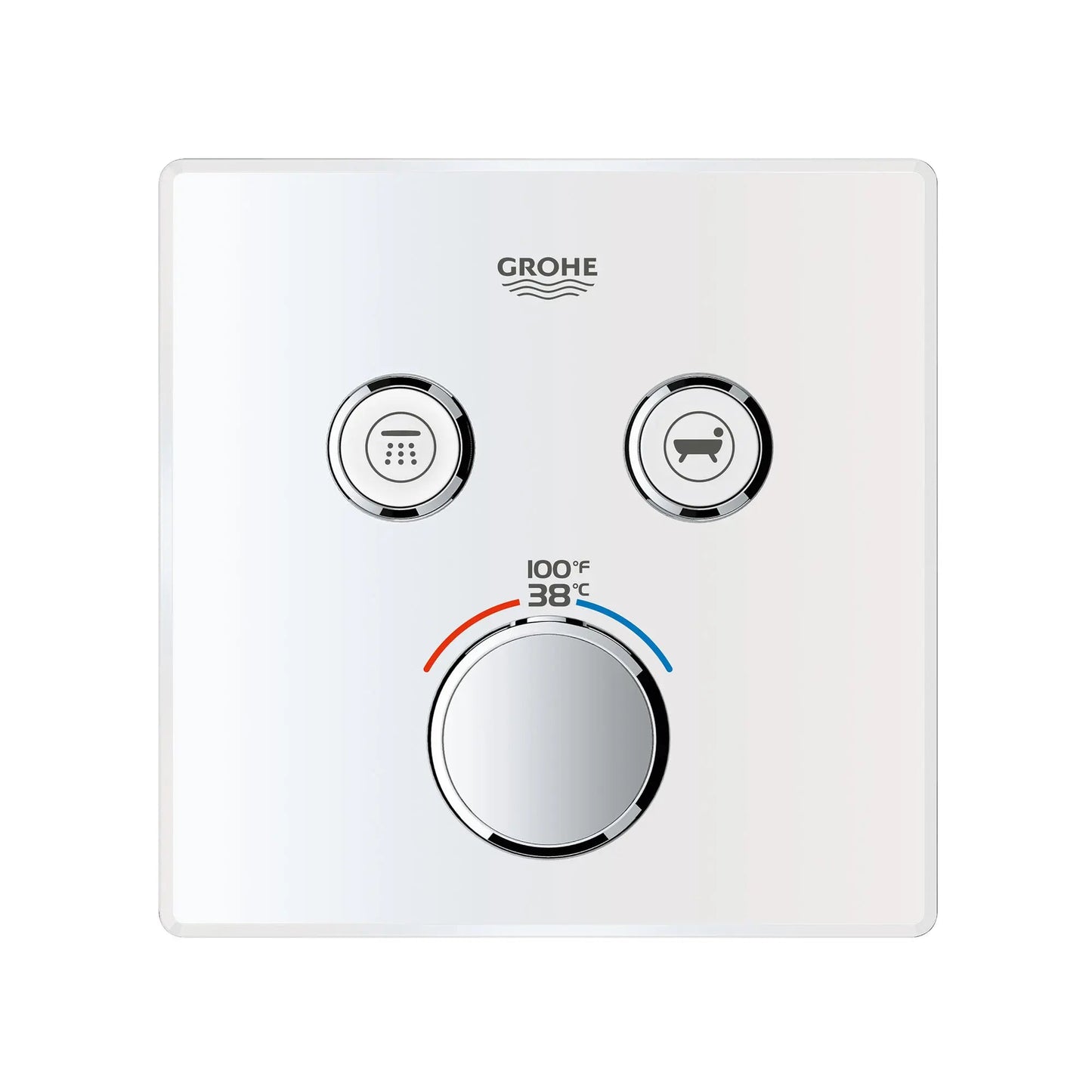 Grohe Grohtherm® Moon White SmartControl Dual Function Thermostatic Valve Trim