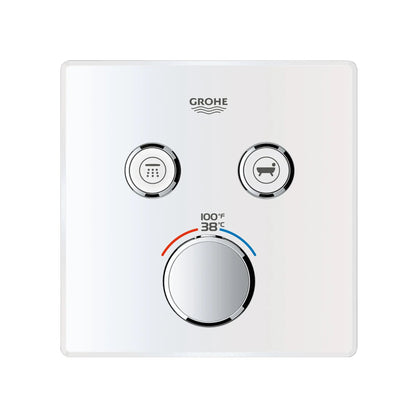 Grohe Grohtherm® Moon White SmartControl Dual Function Thermostatic Valve Trim