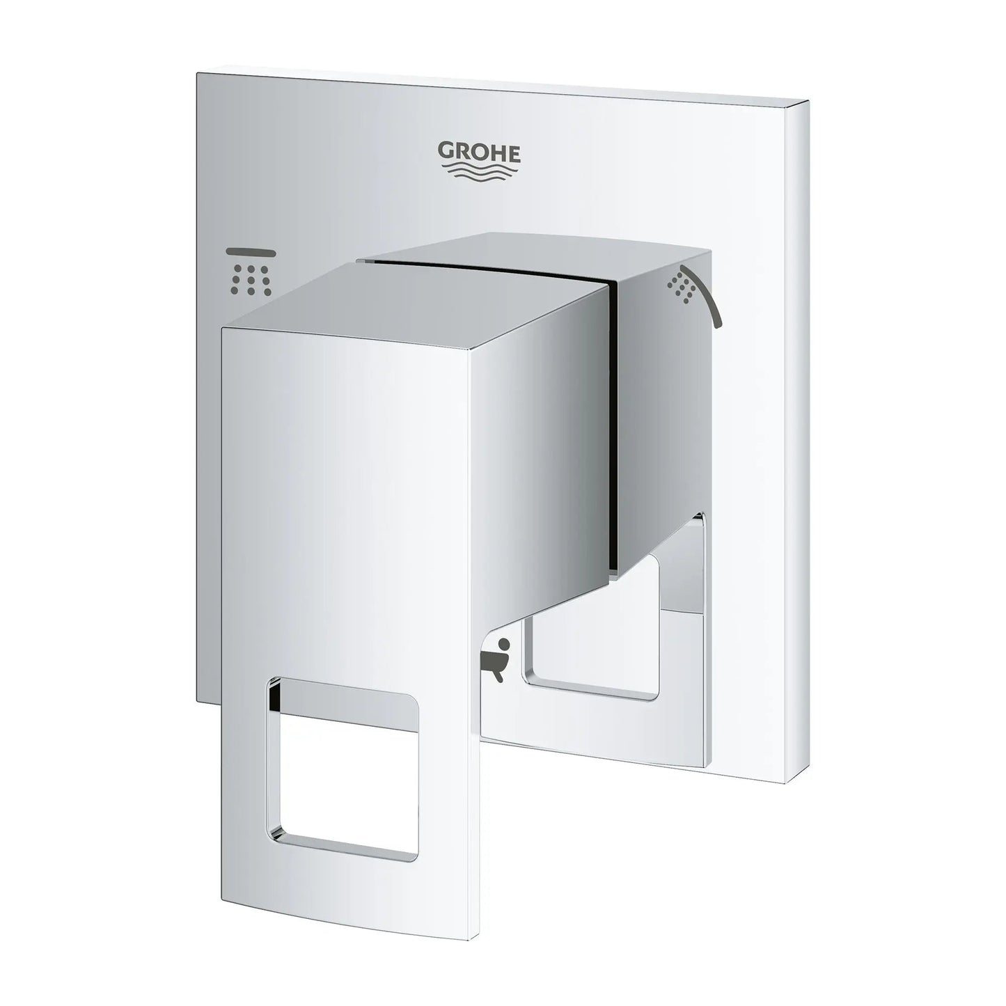 Grohe Eurocube® 3-Way Metal Lever Handle StarLight Chrome Diverter Trim