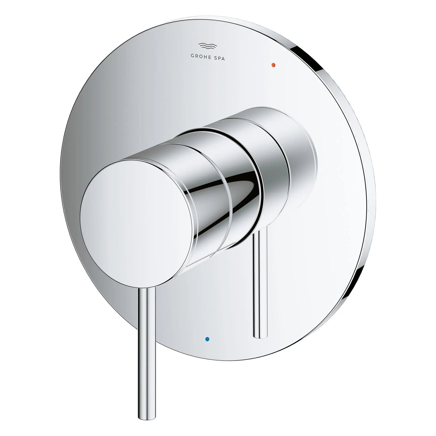 Grohe Atrio Metal Handle and Trim Plate StarLight Chrome Pressure Balance Valve Trim With Cartridge