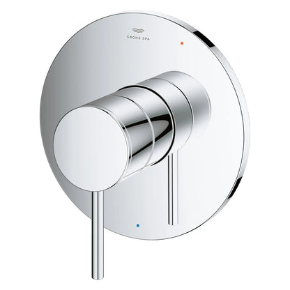 Grohe Atrio Metal Handle and Trim Plate StarLight Chrome Pressure Balance Valve Trim With Cartridge