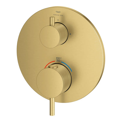 Grohe Atrio Dual Function 2-Handle Brushed Cool Sunrise Thermostatic Valve Trim