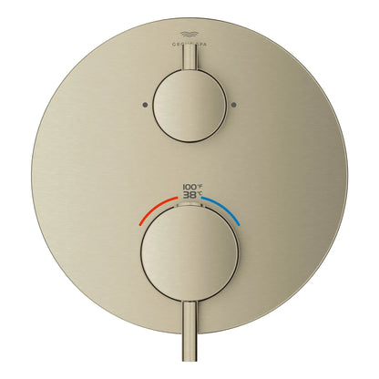Grohe Atrio Dual Function 2-Handle Brushed Nickel Infinity Thermostatic Valve Trim