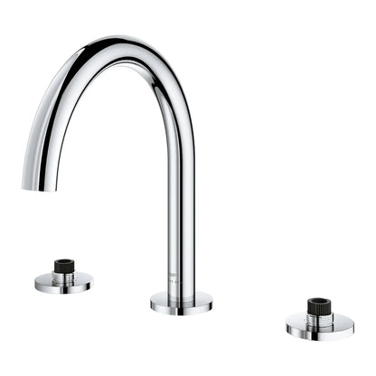 Grohe Atrio 3-Hole 2-Handle StarLight Chrome Deck Mount Roman Tub Faucet Without Handles