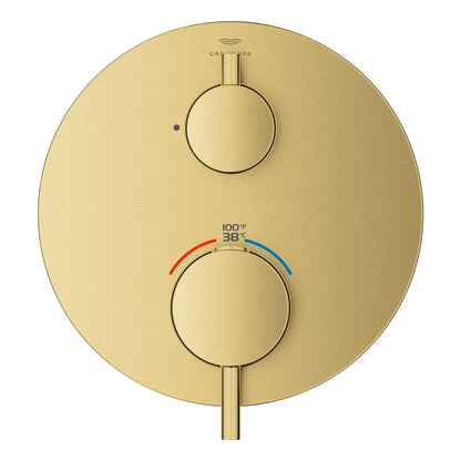 Grohe Atrio New Single Function 2-Handle Thermostatic Brushed Cool Sunrise Valve Trim